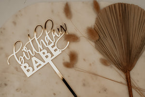 Open image in slideshow, Birthday Babe - Cake Topper
